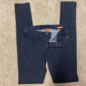 Size 25 Tory Burch dark wash “legging” jeans